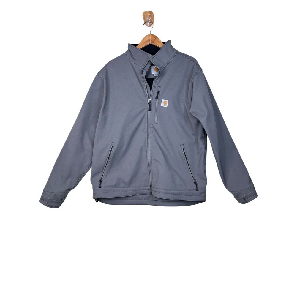 Carhartt Jacket Mens XL Gray Crowley Soft Shell Workwear Stretch 3M Logo